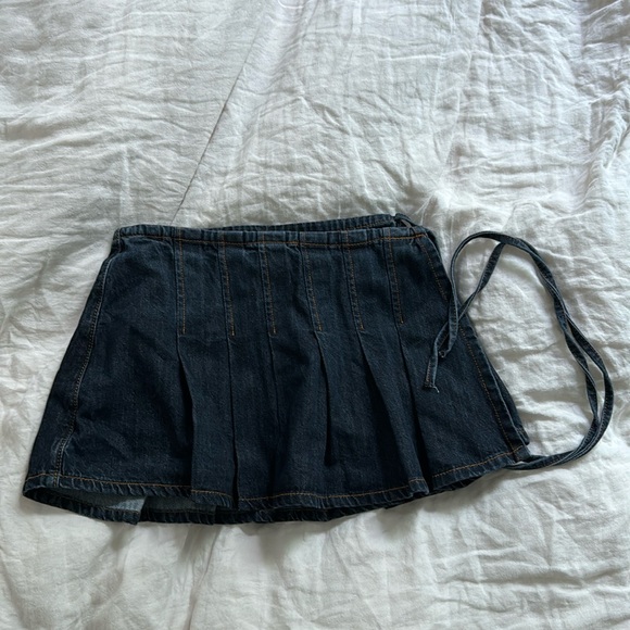 Lioness denim wrap mini skirt - Picture 1 of 3